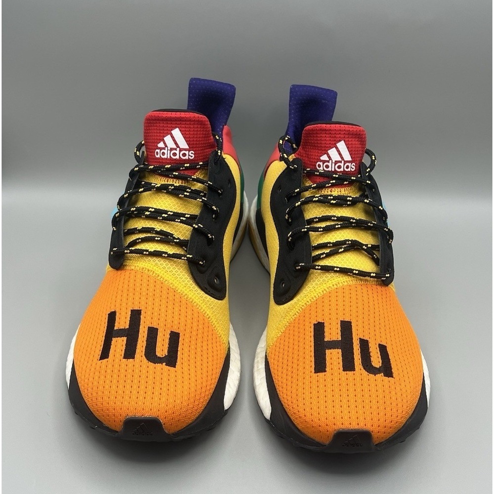 Adidas x Pharrell Human Race Multicolor Running Shoes - Men's Size 8.5 USED - Picture 3 of 8